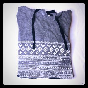 Overdrive color block full panel hooded shirt